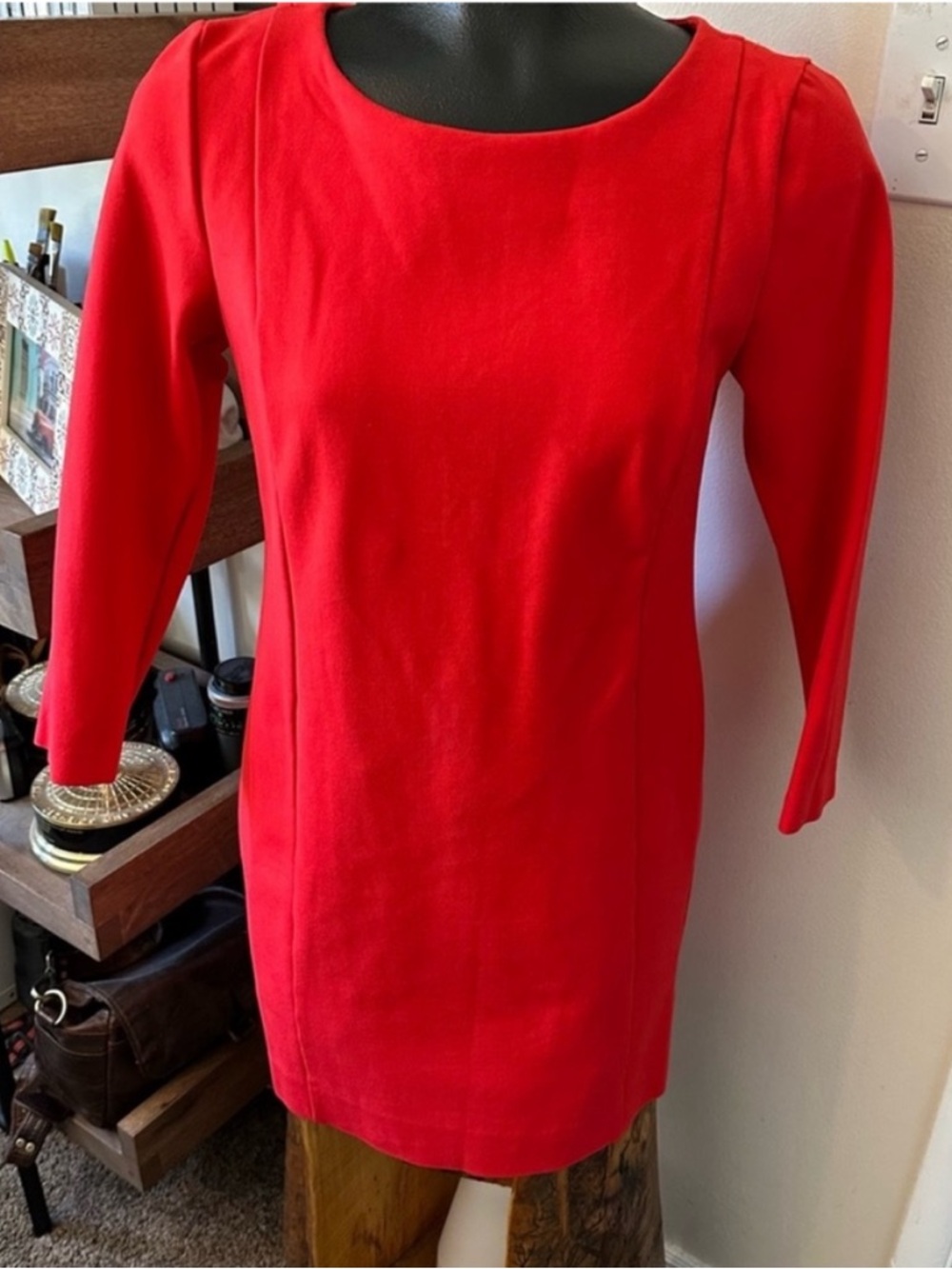 J. Crew Factory Dark Pink Ponte Sheath Dress
